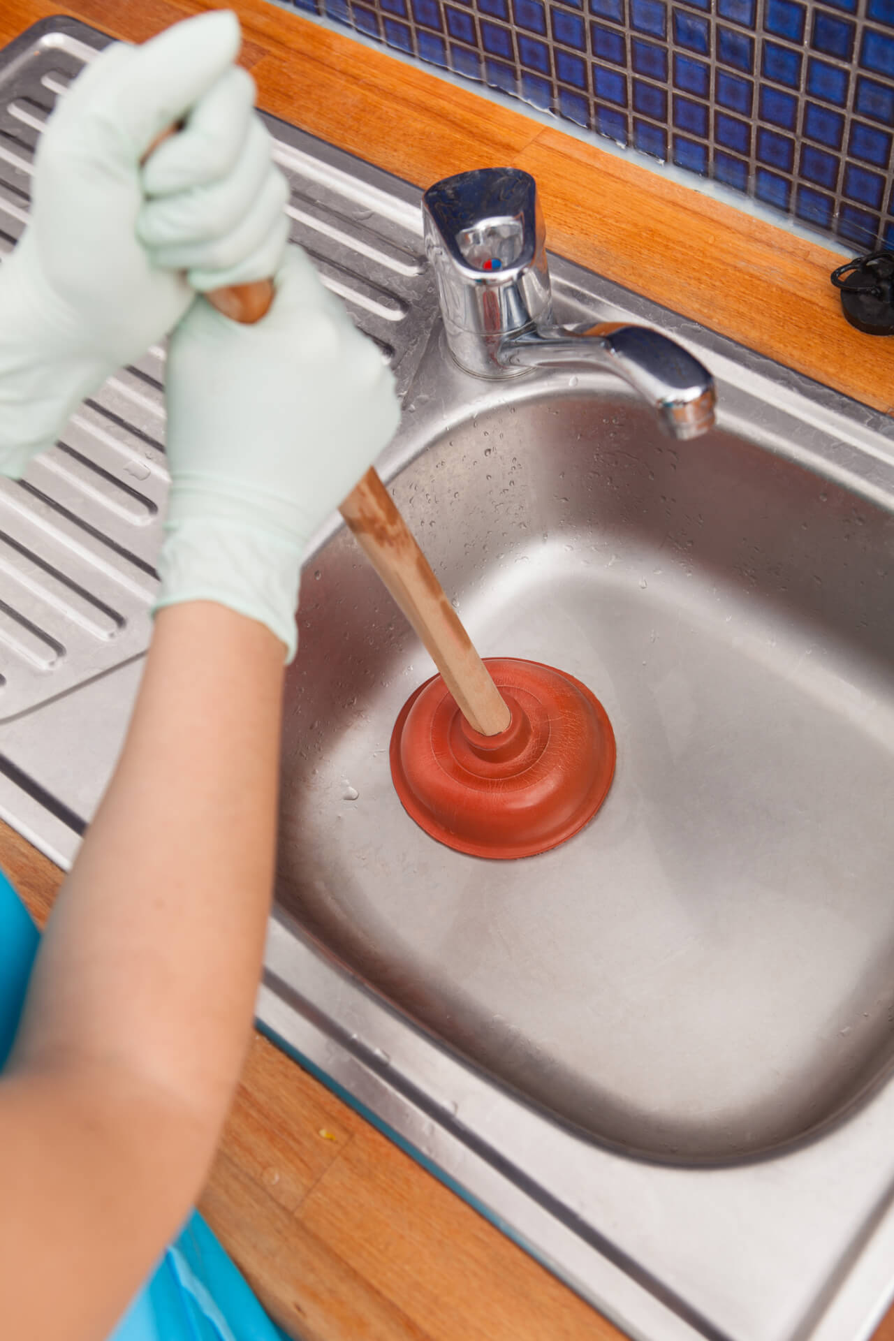 How to Clean and Unclog a Kitchen Sink Drain  Kitchen sink clogged,  Clogged drain, Unclog sink