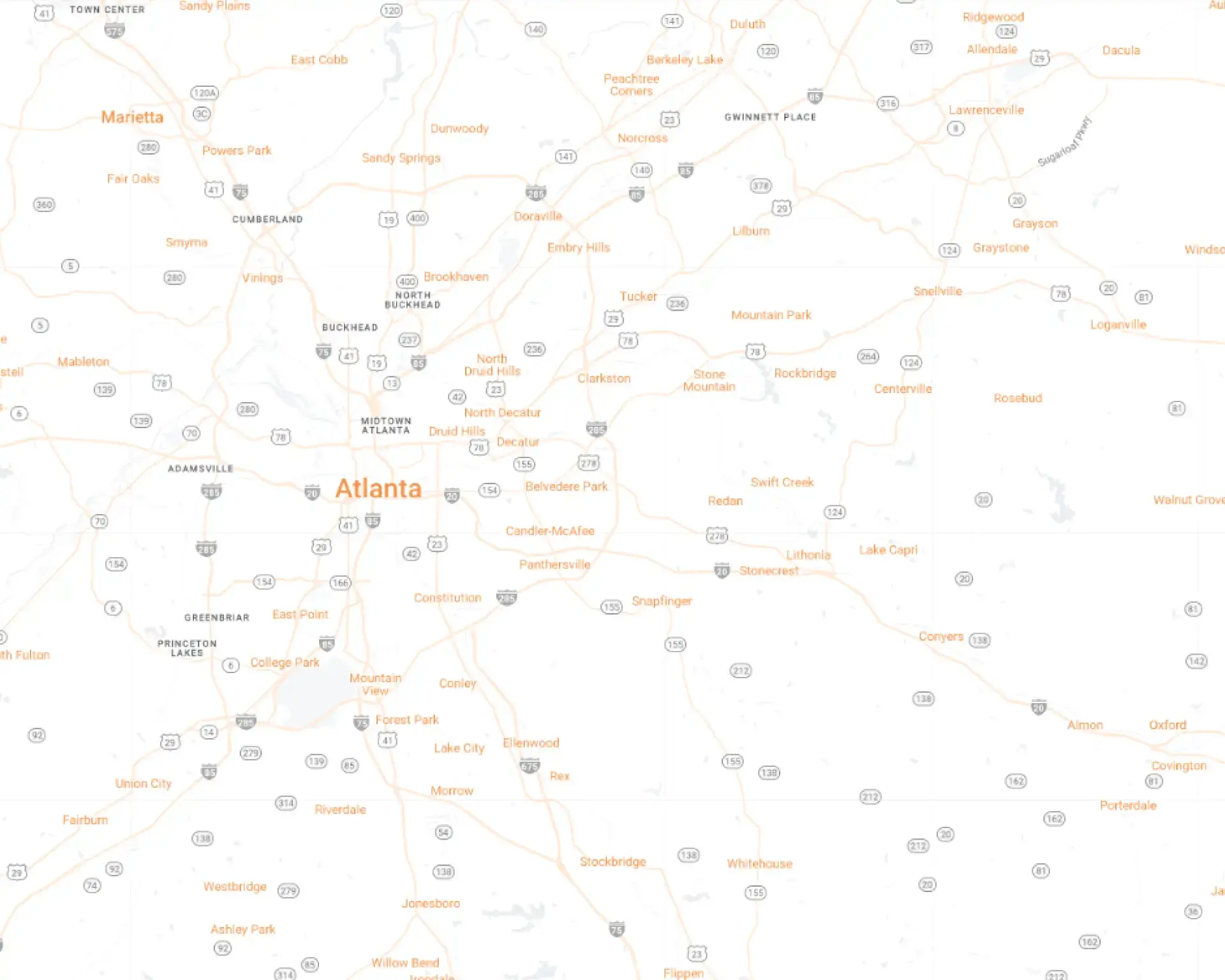 map of Atlanta