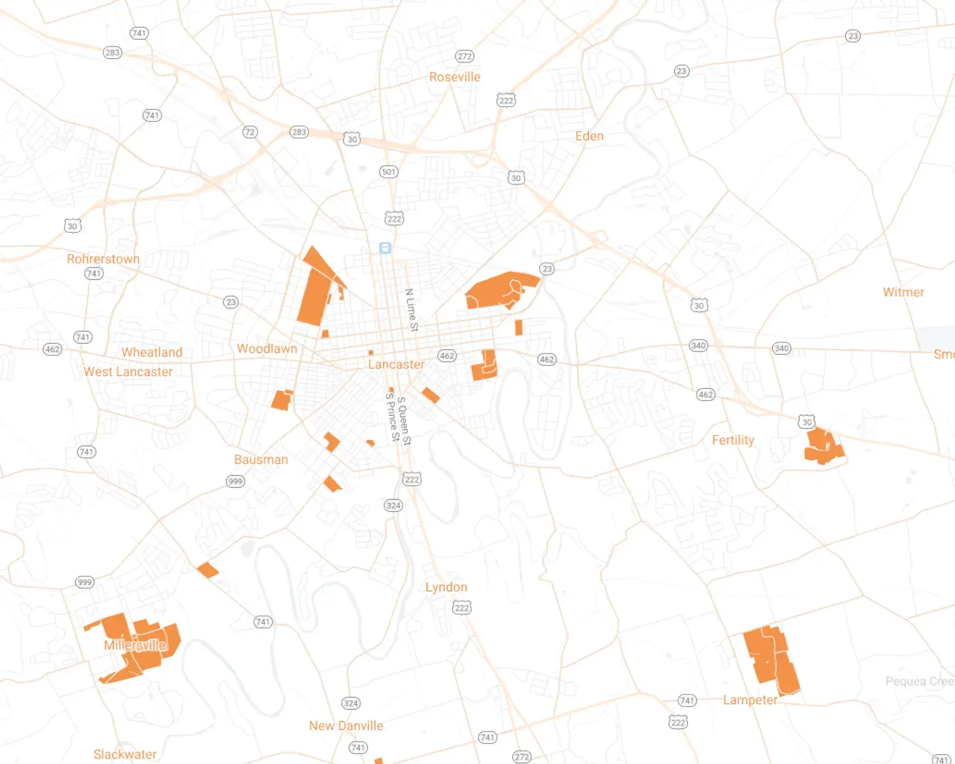 Lancaster map